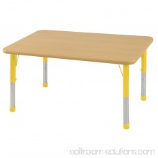 ECR4Kids 30 x 48 Rectangle Everyday T-Mold Adjustable Activity Table, Multiple Colors/Types 565352654